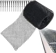 Eaves Filter Gutter Guard Netting – Multifunctional Gutter Protector Mesh, Multi-Purpose Eaves Strainer, Adjustable Flexible Cutting Sewer Cover, Anti-Falling for Leaves Ground Nails