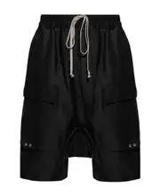 Cargo Pods drop-crotch shorts IT48 Black