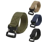 1.25M Men Military Belt Tactical Army Hunting Outdoor Nylon Waistband 3.8cm Wide