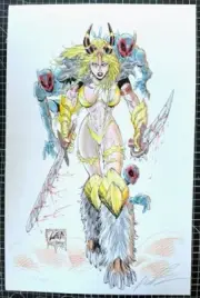Signed Hand-Colored Rob Liefeld Re:Gex Genie, Primer Ltd Ed Print 10/200 11X17
