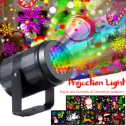 16 Patterns Christmas Projector Light Indoor Moving LED Laser Snowflake Lamp AU