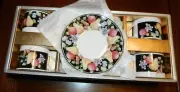 Hankook Fine Porcelain Fruits Coffee Cup Set with Saucer (8 pcs)