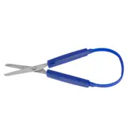 Mini Stainless Steel Loop Scissors Adaptive Design Colorful Grip Scissor DIY Art Craft Cutting Tool Student Stationery