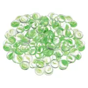 Fire Glass Beads Round Glass Marbles Gravel Pebbles 500g/1.1lbs Green