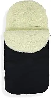 Universal Baby Stroller cosytoes Liner Buggy Padded Footmuff (Wool) (Black)