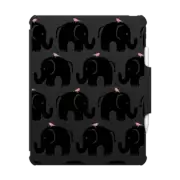 iPad Air 13-inch (M2/M3) Impact Folio Case Modern black white elephant cute pink birds