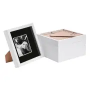 5x 8 x 8 3D Box Frame Photo Picture Deep Display Shadow 4 x 4 Mount White/Black