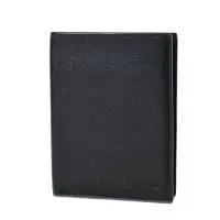 在飛比找momo購物網優惠-【COACH】男款 荔枝紋對開護照夾-黑色