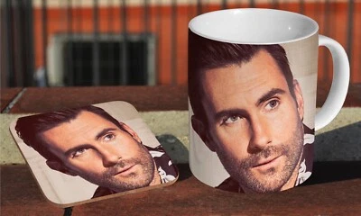 Adam Levine Handsome - Ceramic Coffee / Tea Mug + Matching Coaster