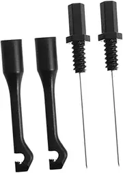 Garneck 2pcs Circuit Tester Test Probe Pins Car Repairing Multimeter Testing Tool Automotive Testing Accessories Puncture Matching Test Probes Multimeter Piercing Probe Black Plastic