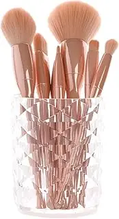 LeoLeoyy Cosmetic Brush Organizer Cup,Light Luxury Style Exquisite Texture and Transparent Holder for Dressing Table