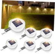 Backyard Lights, 6 Pack Solar Fence Lights with 9 LED 6Pack- Warm White Light