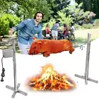 Spit Roaster Electric BBQ Rotisserie Grill Kit Tripod Rotisserie Stand W/ Motor