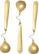 AUTSUPPL 3Pcs Honey Spoons Long Handle Stirring Spoons and Elegant Dessert Eating Utensils for Mixing Beverages and Condiments