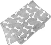Toyvian Coral Fleece Pet Blanket for Dogs and Cats Soft Warm and Throw for Couch Sofa and Bed for Breeds Bone Design for Autumn and Use