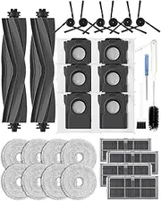 [Yivy] Accessories Replacement Part for Dreame X40 Ultra/ L40 Ultra /X40 Master Robot Vacuum Cleaner, 2 Main Brush, 4 HEPA Filters Activated Carbon Filter, 6 Side Brushes, 6 Dust Bags, 8 Wipes -29 pcs