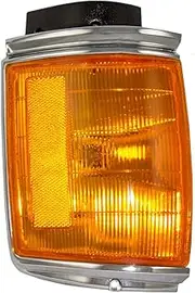Brock Replacement Drivers Park Clearance Light Lamp with Chrome Trim Compatible with 1987-1988 2-Wheel Drive Pickup Truck