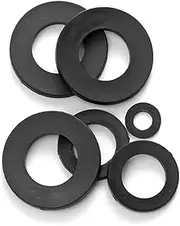 Flat Washer.White Black Nylon Plastic Flat Washer Plane Spacer Insulation Seals Gasket Ring,M2 M2.5 M3 M4 M5 M6 M8 M10 M12 M14 M16 M18 M20, Firmly and Durable (Color : Black, Size : M14x27x2.5 (25pc