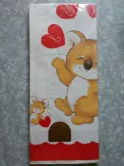 Hallmark Valentines Crepe Paper Table Cover 60" x 102" VINTAGE