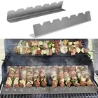 4pcs/set Skewer Rack Long Bbq Tools Outdoor Bbq Grilling Shish Kabob Holder