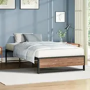 ALFORDSON Metal Bed Frame Base, Minimalist Bed Platform Foundation with Reinforced Steel Frame for Mattress Topper, 150kg Capacity, Single Size, Basim Series
