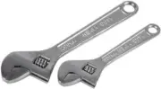 Adjustable SPANNER SET, CHROME,6IN &8IN, Adjustable Spanners & Wrenches D03106