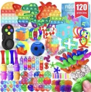 Fidget Toys, 120 Pack Fidgets Set Stocking Stuffers For Kids Party Favors Autism