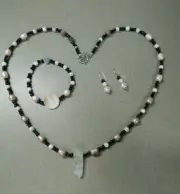 Necklace, Bracelet & Earring Set! Includes Oil Scent of Choice for Lava Stones!