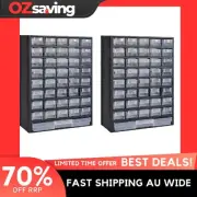 41-drawer tool box storage cabinet black plastic 2 pcs size 31x13.8 5657