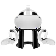 Nevenka VR Stand Holder for Oculus Quest 2/ Quest/ Rift S/ Valve Index Headset and Touch Controllers-Black