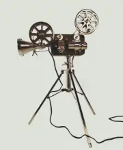 Aluminum Display Projector Lamp | Movie Projector W/ Functional Light & Stand