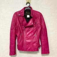 在飛比找蝦皮購物優惠-粉紅色 機能皮衣夾克⭐️。
