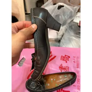 「 二手鞋 」 Zaza Collection 女版皮革跟鞋 38號（黑）鐵4