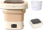 Portable Washing Machine, 9L Foldable Mini Washing Machine with Blue Light Sterilization,Underwear/Baby Clothes Small Washing Machine,Dehydration Function for Apartment,Travel,Dormitory,Camping