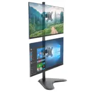 Vertical Dual Monitor Stand | 2 Screen Stacked Monitor Stand | Two 24 27 29 30 3