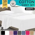 2000TC 100% Egyptian Cotton Bed Sheet Set All Size Single/Double/Queen/King NEW