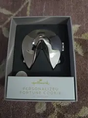 Hallmark Silver Plated Personalized Fortune Cookie With Blank Message And Box