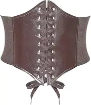 [HIQUACC] Corset Elastic Waist Belt for Women, Elastic Costume Cinch Waspie Corset Belt Bustiers Lace-up for Dress