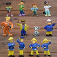 在飛比找蝦皮購物優惠-12 件/批消防員山姆狗 PVC 可動人偶模型娃娃玩具聖誕節