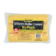 UNI-PRO Polyester Roller Covers Range 270mm x 10mm Nap Water Based Paints x 3