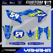 YAMAHA MOTOCROSS GRAPHICS CUSTOM MX GRAPHICS DECAL KIT YZ YZF CAMO BLU/YEL