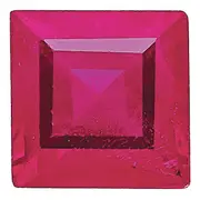Gemstone Ruby A Quality 2.5mm Square Step-Cut