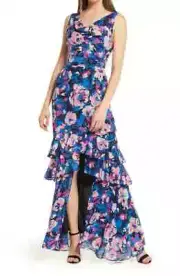 WAYF 92194 The Miramar Floral High-Low Gown SZ X/S