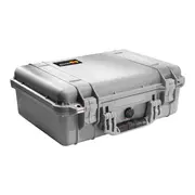 Pelican 1600 Case - Silver with Foam