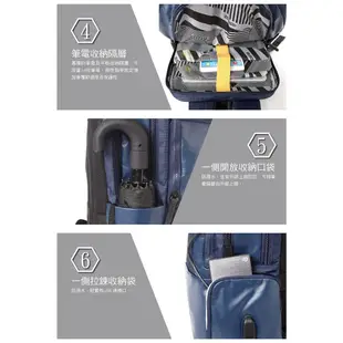 AT美國旅行者AMERICAN TOURISTER筆電後背包/電腦包14吋Zork 2.0極輕量商務減壓抗菌_藍/黑/灰