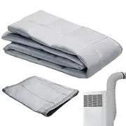 Wezalget Portable AC Hose Cover | Duct Vent Insulation Adjustable AC Hose Insulation Sleeve | Flexible Heat Reduction Insulation Sleeve, Window AC Hose Cover