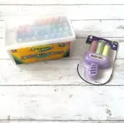 Crayola Sidewalk Chalk 52 Count Jumbo Box & Chalk Holder Kids Toys Outdoor NEW