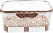 POPETPOP Outdoor Food Storage Box with Handle and Lid Portable Ice Chilled Fruit Organizer for Camping Picnics and Outdoor Activities Weatherproof and Easy to Clean