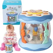 Ungtyb Musical Rotating Projector, Astronaut Push Carousel Toy, Colorful Lights & Sound, Cause-and-Effect Learning, Motor Skill Development, Health-Focused Abs Material