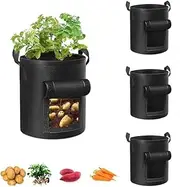 3Pack Potato Grow Bags, Garden Planting Bag with Reinforced Handle, Thickened Nonwoven Fabric Pots for Tomato, Vegetable and Fruits